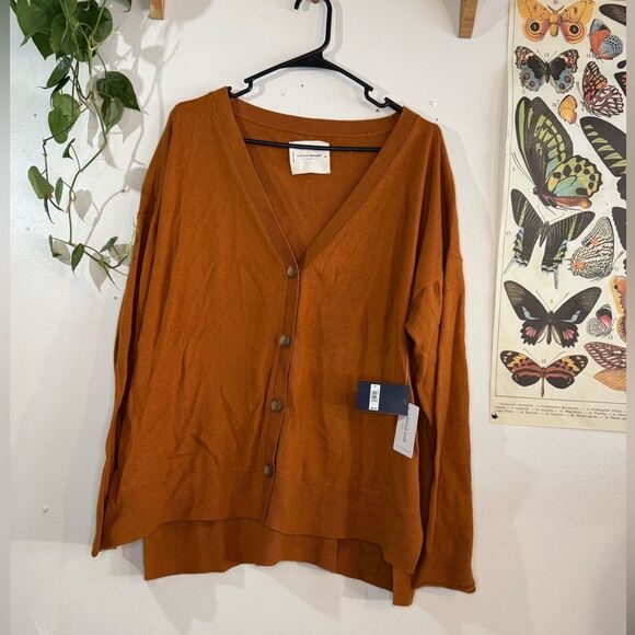 Lucky Brand Sweaters - NWT ginger cashmere lucky brand cardigan
